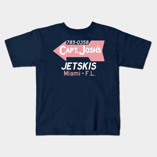Jetski Rental Kids T-Shirt by LA Concessions